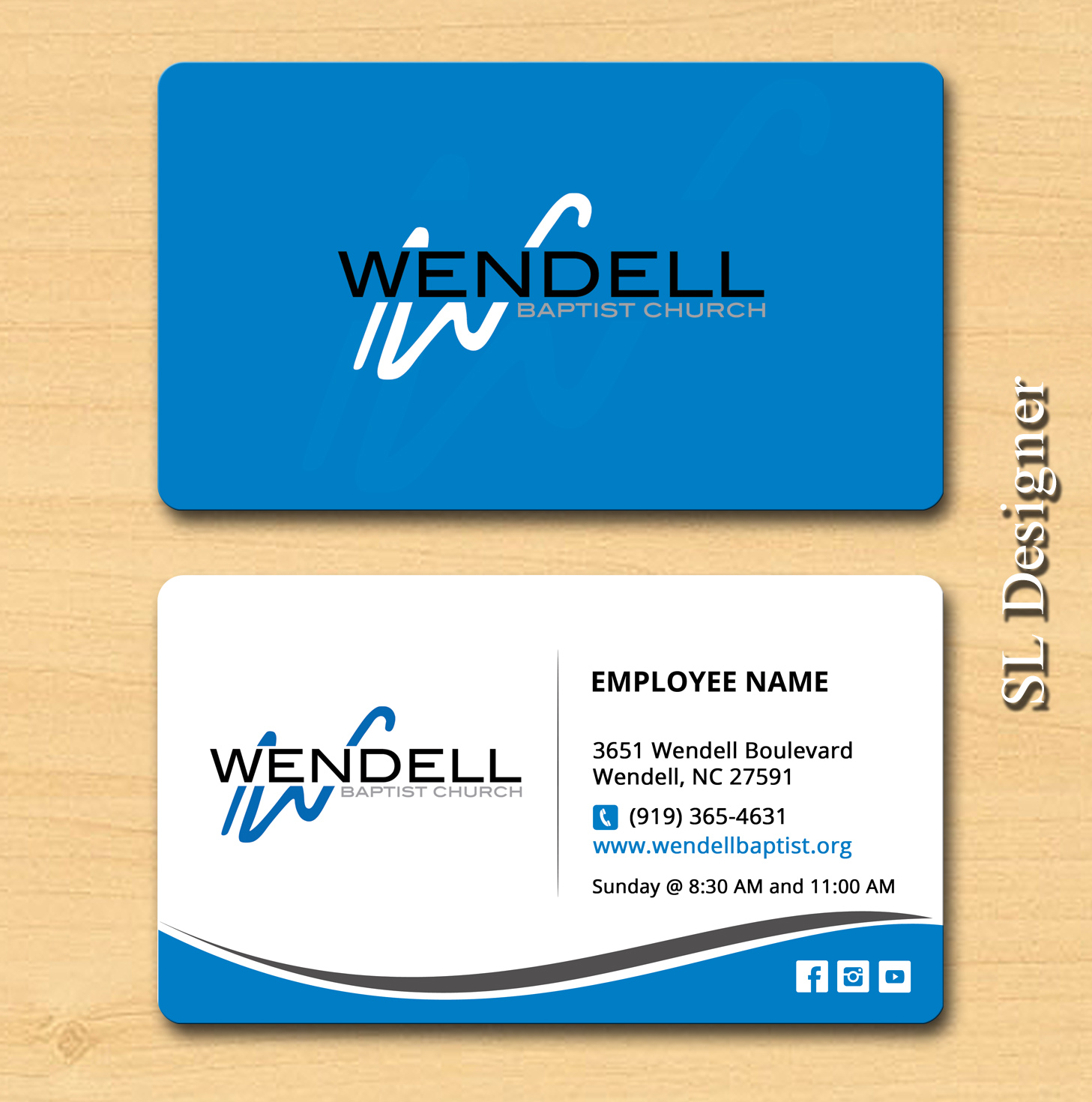 Business Card Design by SL Designer for Wendell Baptist Church | Design #10982988