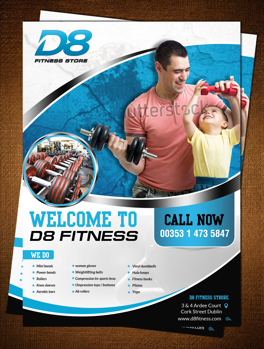Diseño de Flyer por creative.bugs para D8 Fitness | Diseño #10993625