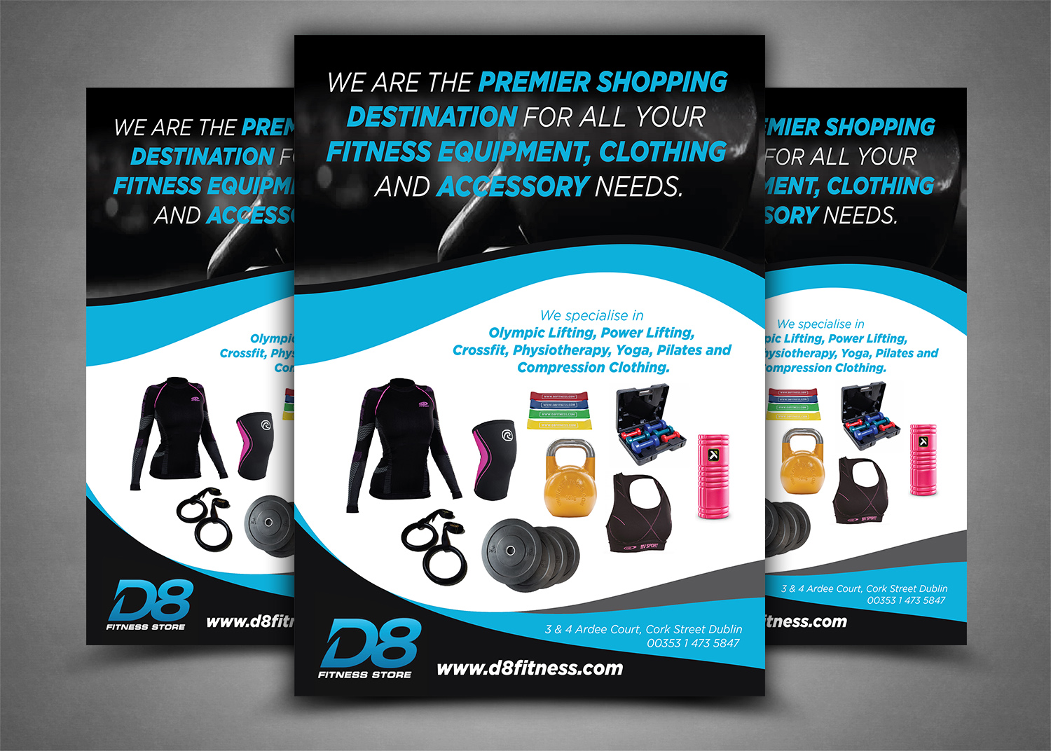 Diseño de Flyer por dindiagraphics para D8 Fitness | Diseño #11055821