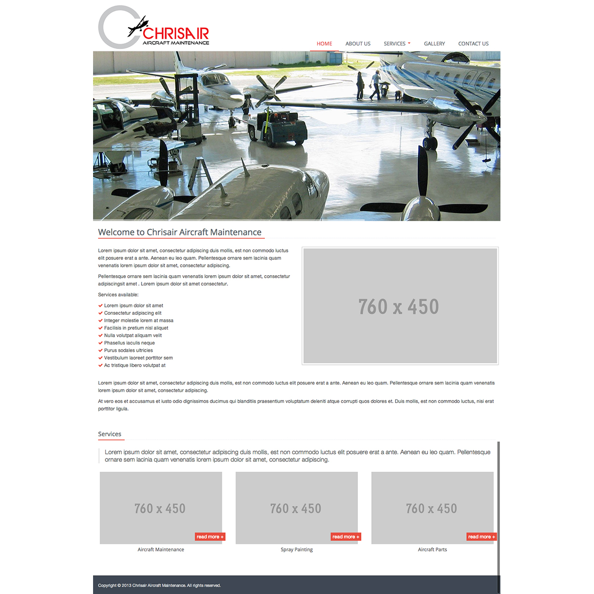 Web Design by Casz83 for Chrisair maintenance | Design: #2401835