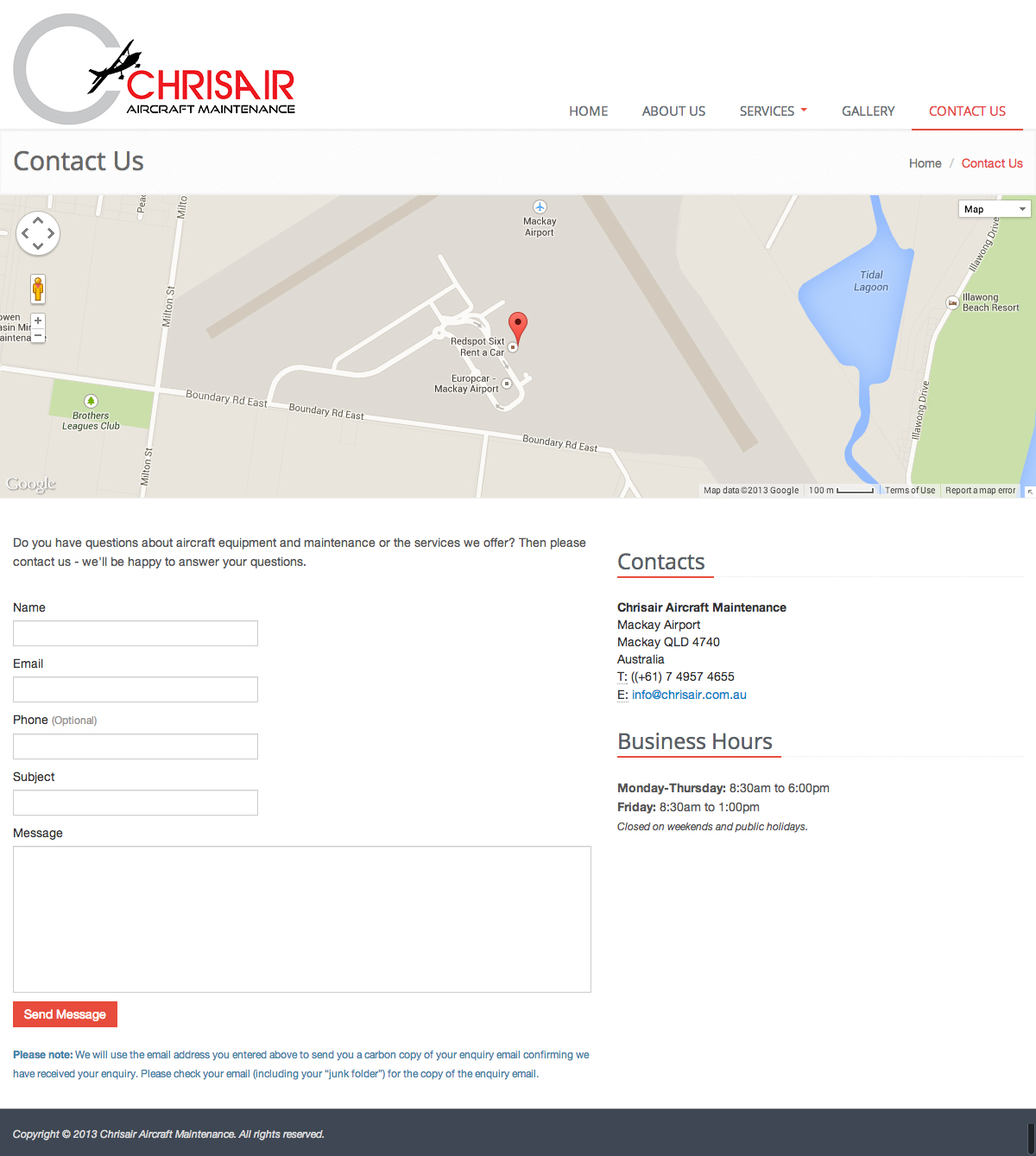 Web-Design von Casz83 für Chrisair maintenance | Design #2401916