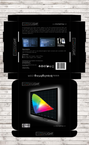 Packaging for bias lighting product.  | Diseño de Empaque por Souvik Roy (Alex Pro)