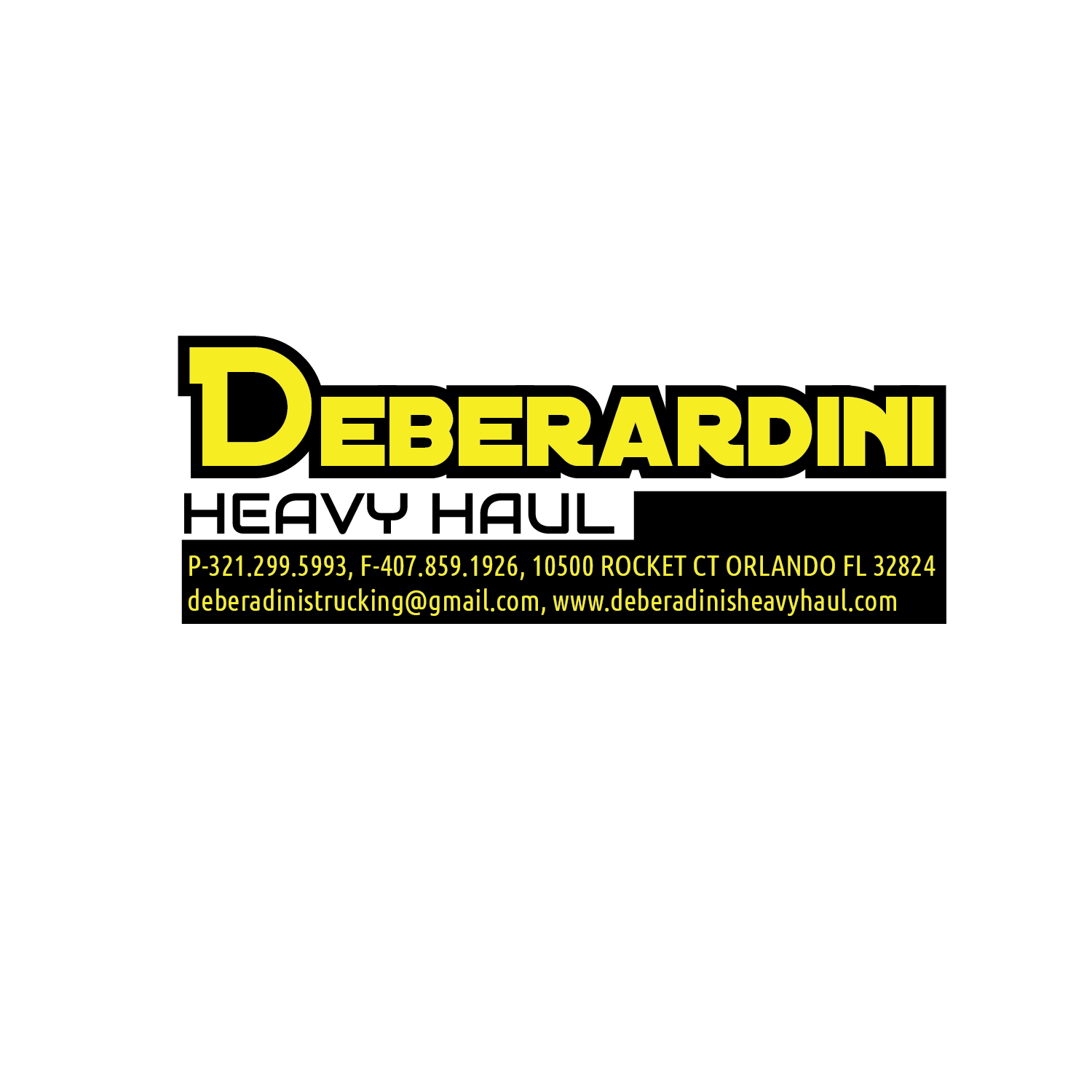 Diseño de Logo por Jaydevb para DEBERADINIS HEAVY HAUL | Diseño #10994189