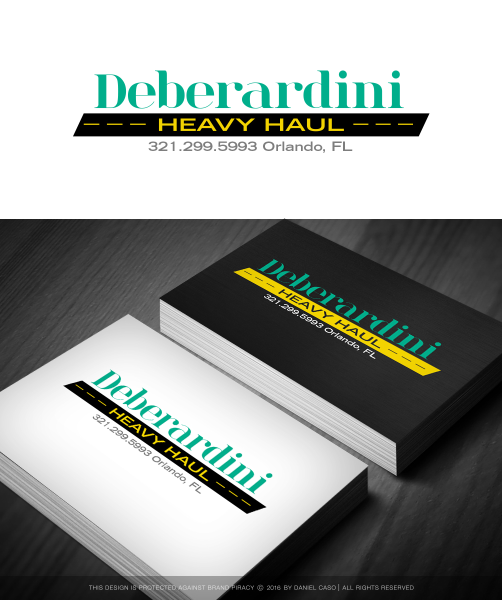 Logo Design by Daniel Caso Design for DEBERADINIS HEAVY HAUL | Design #11010605