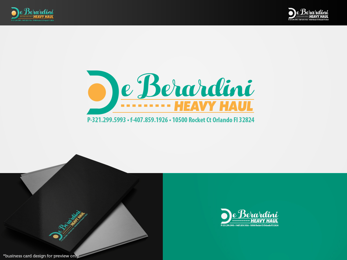 Logo Design by ArtSamurai for DEBERADINIS HEAVY HAUL | Design #10988838