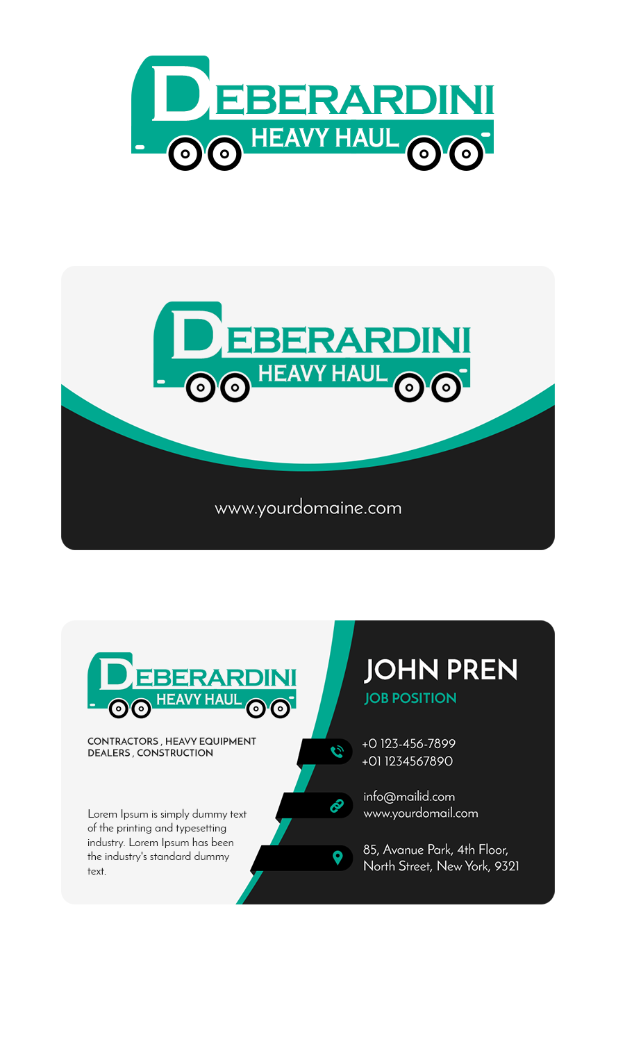 Logo Design by expertdesignerindia for DEBERADINIS HEAVY HAUL | Design #11061926