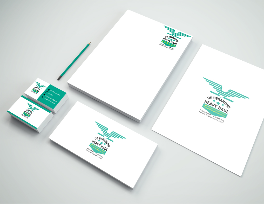 Logo Design by emaxlk for DEBERADINIS HEAVY HAUL | Design #11025716