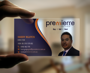 Premierre Group Real Estate Company business cards | Business Card Design by chandrayaan.creative