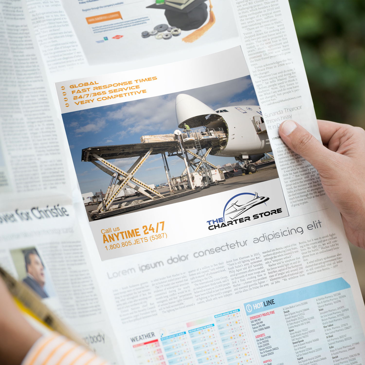 Newspaper Ad Design by Awash for The Charter Store | Design #11019129