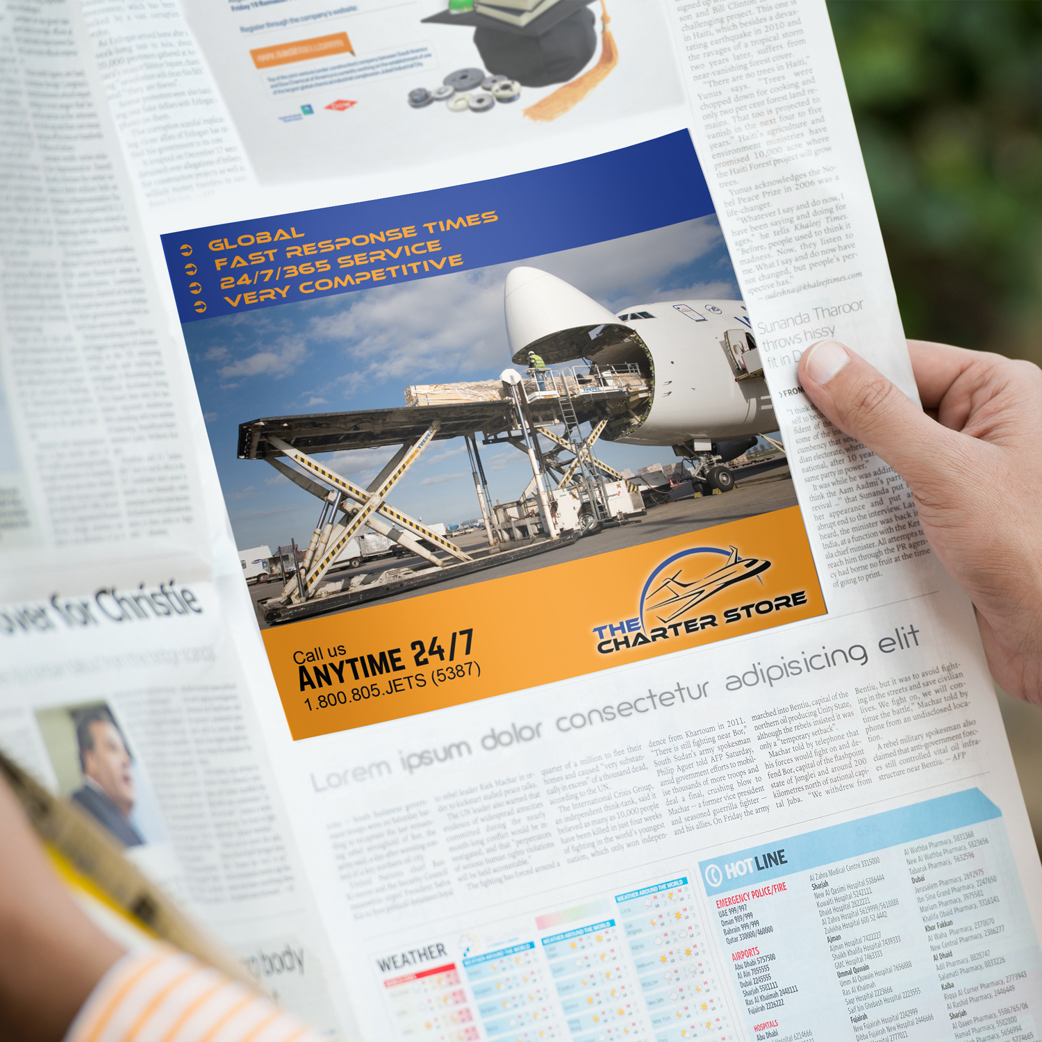 Newspaper Ad Design by Awash for The Charter Store | Design #11019130