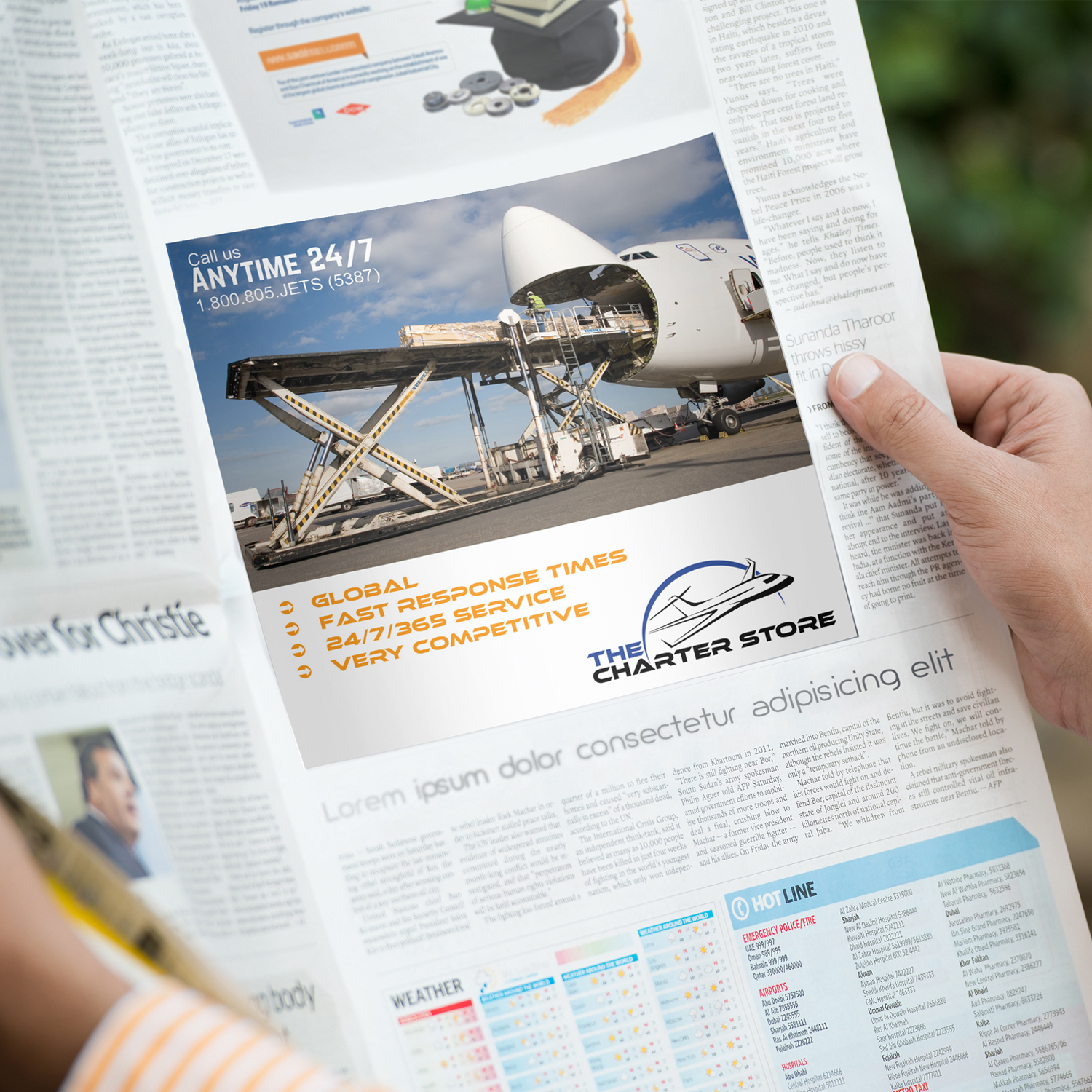 Newspaper Ad Design by Awash for The Charter Store | Design #11019131