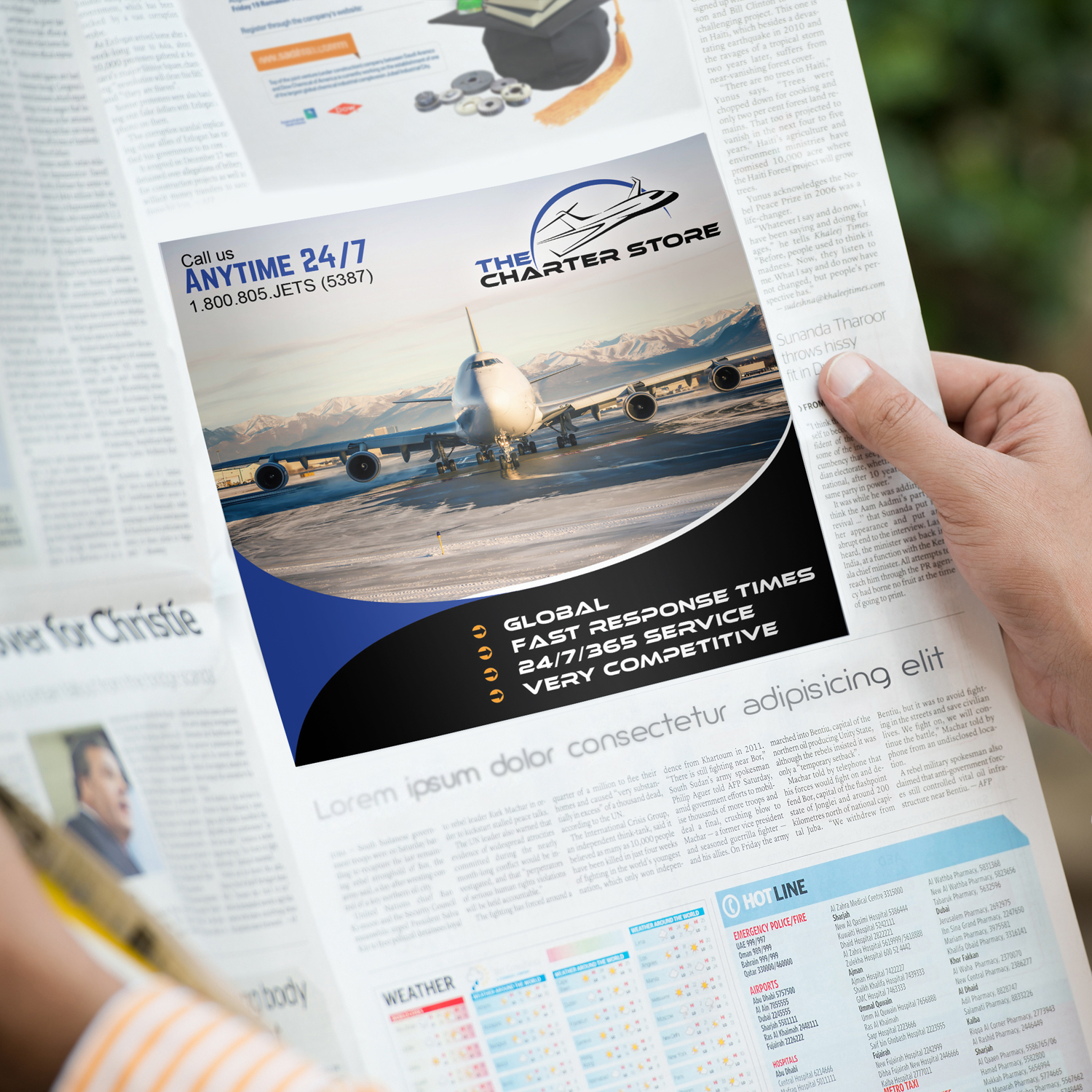 Newspaper Ad Design by Awash for The Charter Store | Design #11019132