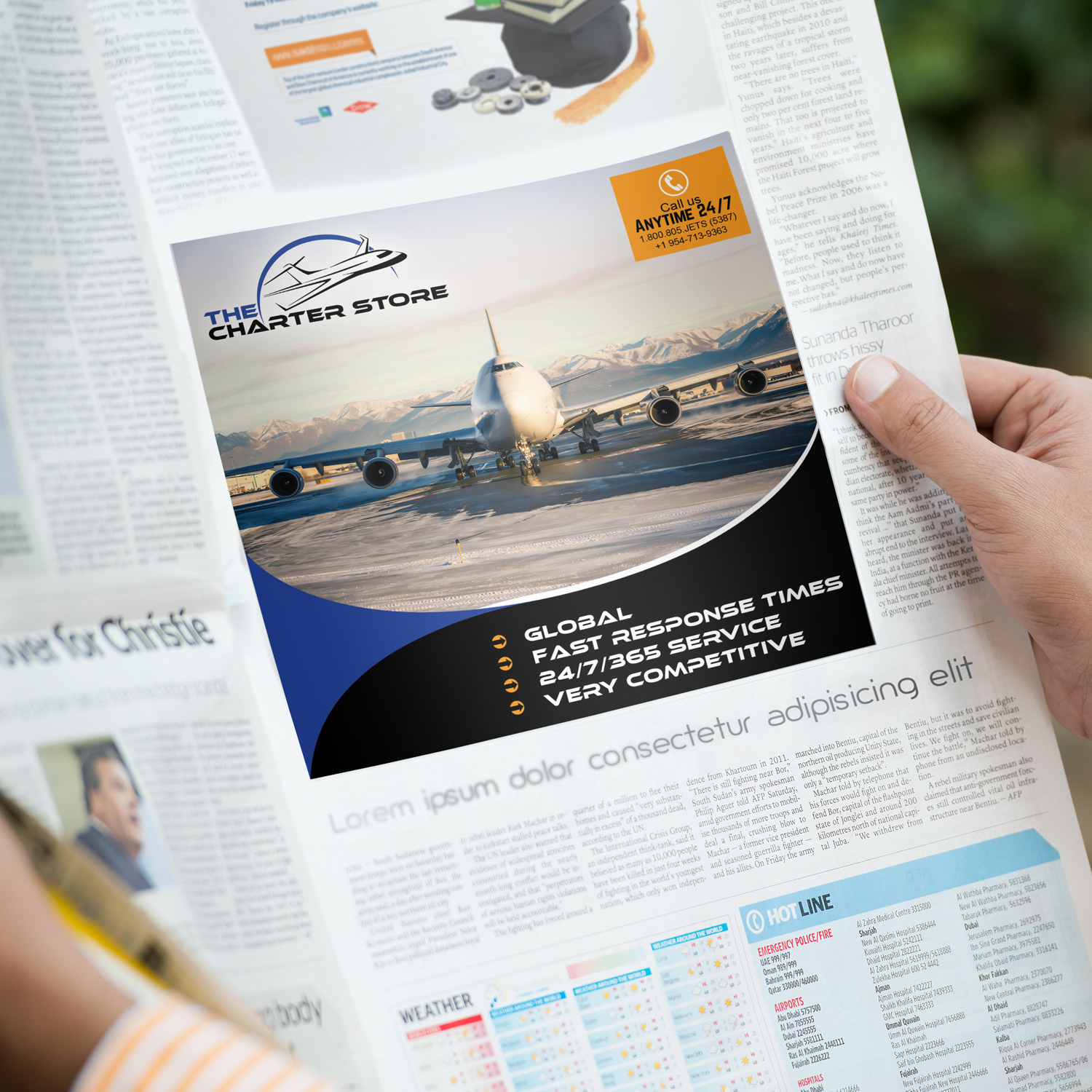 Newspaper Ad Design by Awash for The Charter Store | Design #11019178