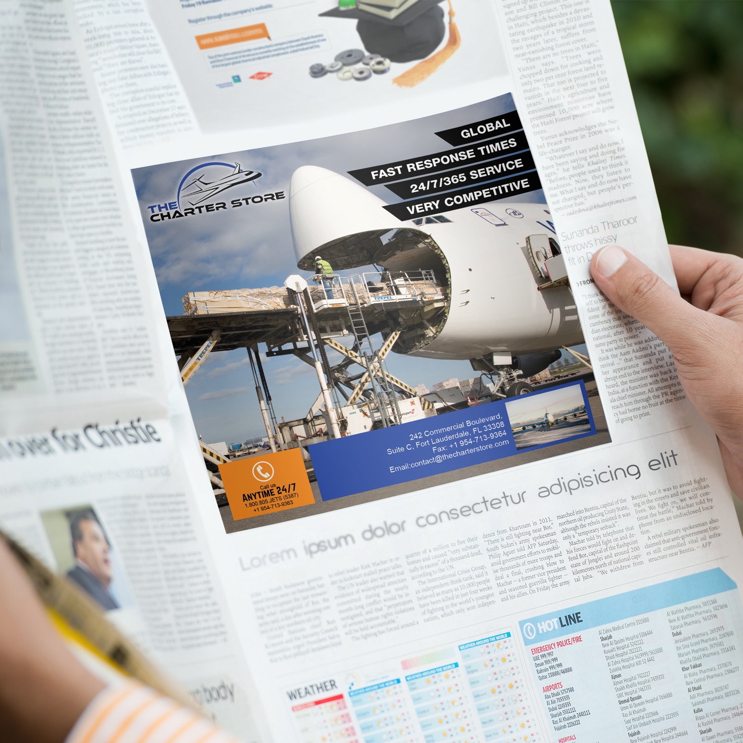 Newspaper Ad Design by Awash for The Charter Store | Design #11019179