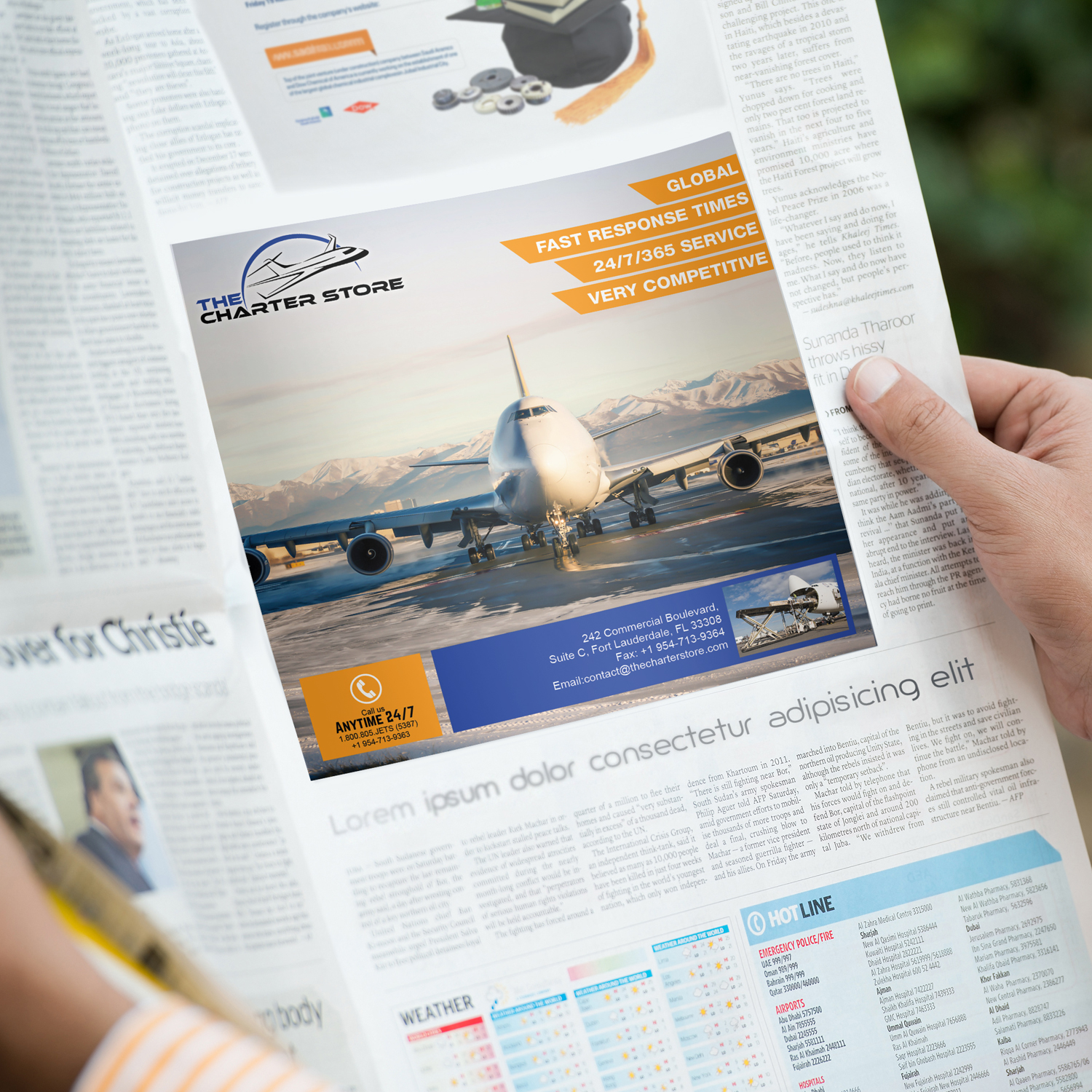 Newspaper Ad Design by Awash for The Charter Store | Design #11019181