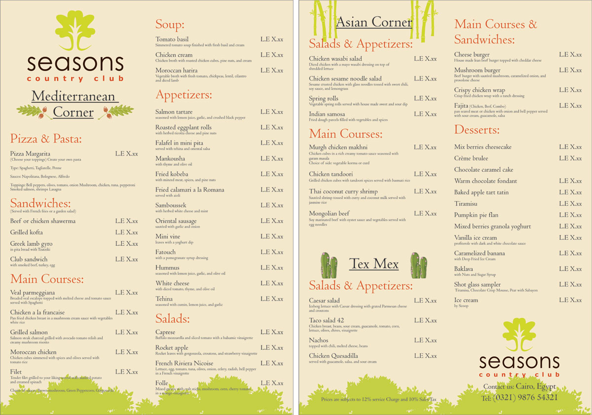 Menu Design by Neha Dsouza for this project | Design #2299164