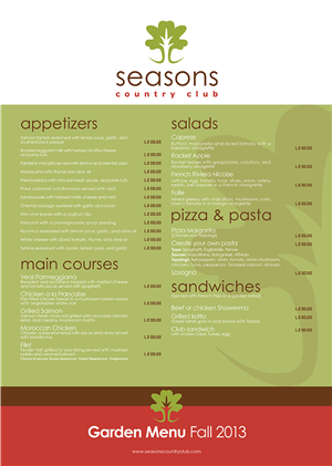 Menu Design by TonyFitz317 for this project | Design: #2305815