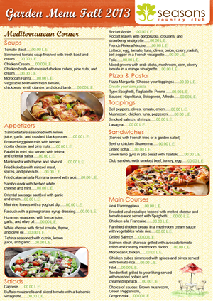 Menu Design by Parul