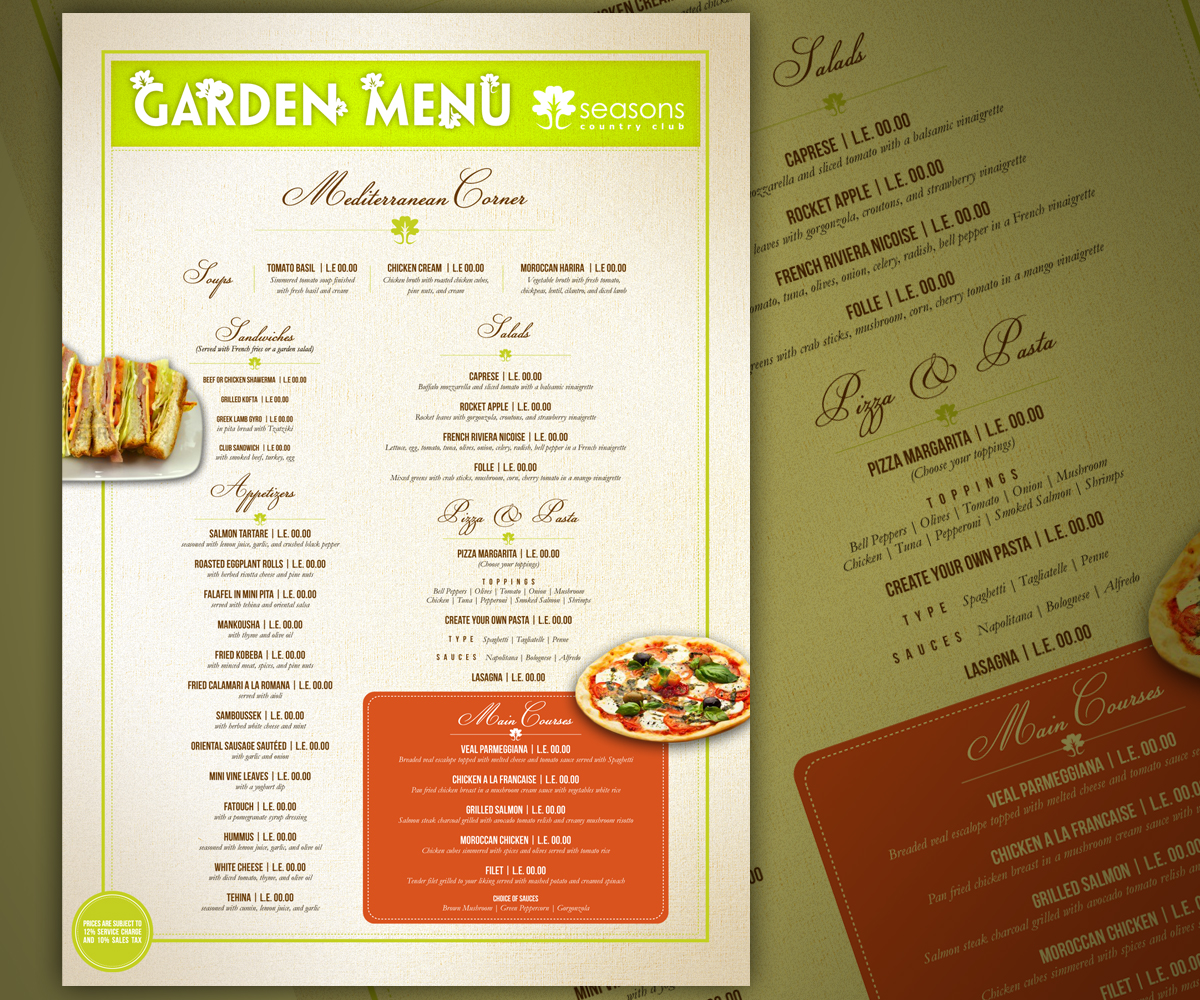Menu Design by nurmaili for this project | Design #2290038