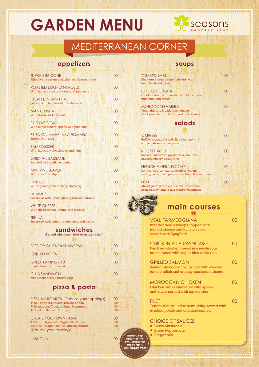 Menu Design by nurmaili for this project | Design #2310099