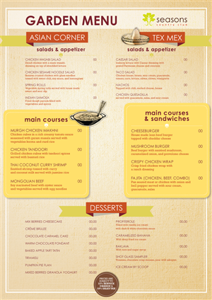 Menu Design by nurmaili for this project | Design: #2310103