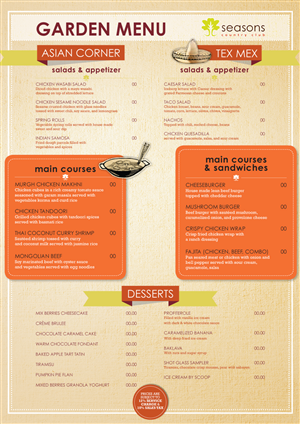 Menu Design by nurmaili for this project | Design: #2315757