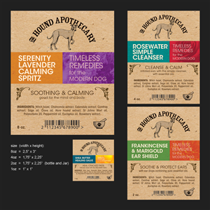 Dog Herbal Ear Wash Label