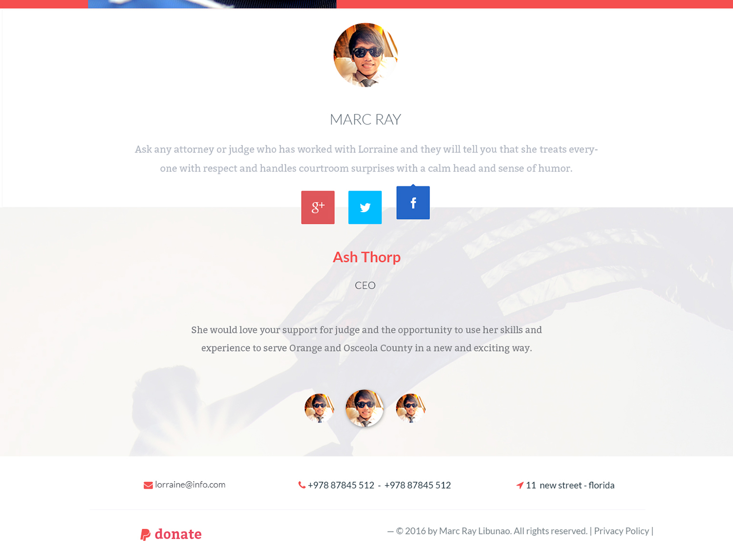 Web Design by Marc Ray for this project | Design #11024730