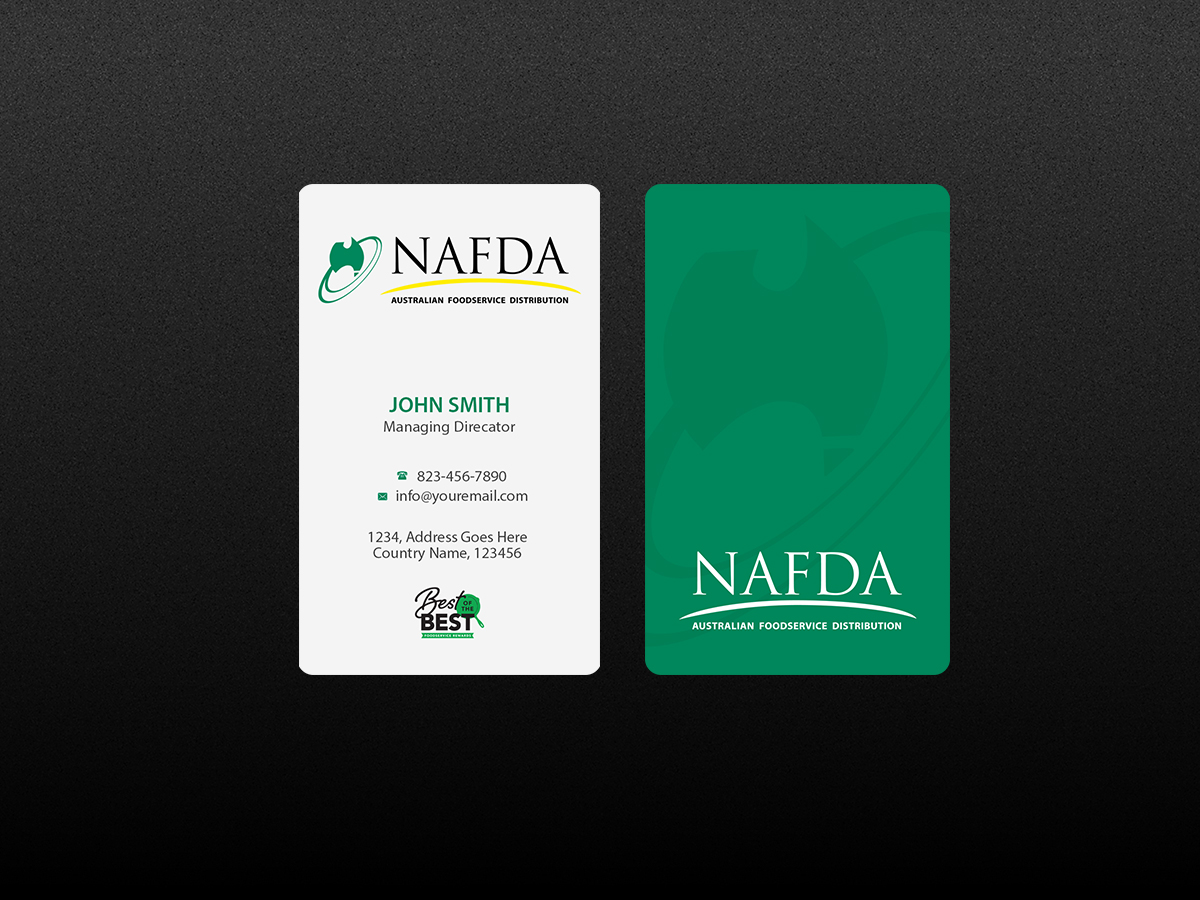 Business Card Design by Creations Box 2015 for NAFDA Limited | Design #11021373