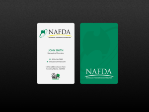Design de Carte de Visite par Creations Box 2015 pour NAFDA Limited | Design : #11021373