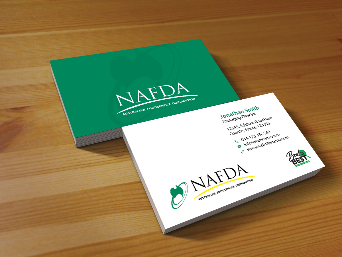 Business Card Design by Creations Box 2015 for NAFDA Limited | Design #11021386