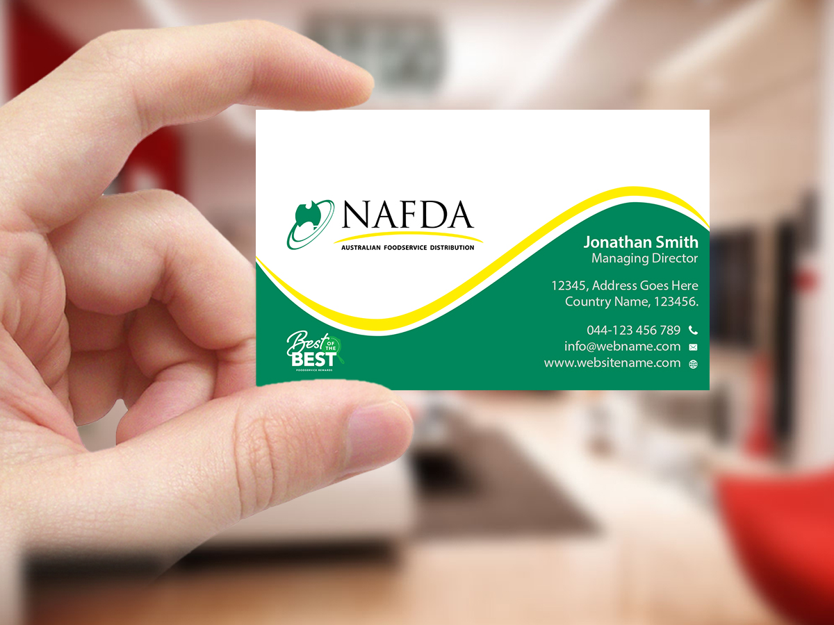 Business Card Design by Creations Box 2015 for NAFDA Limited | Design #11021392