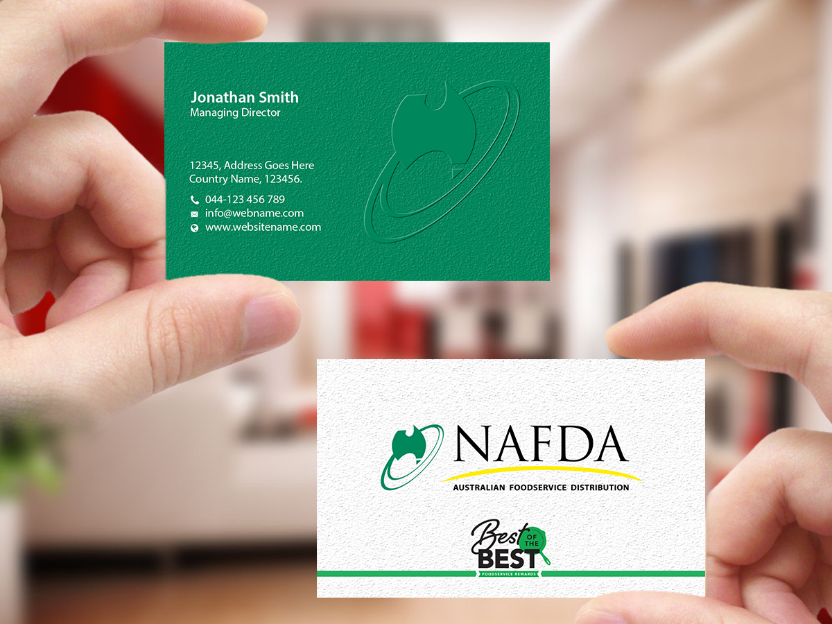 Visitenkarten-Design von Creations Box 2015 für NAFDA Limited | Design #11021399