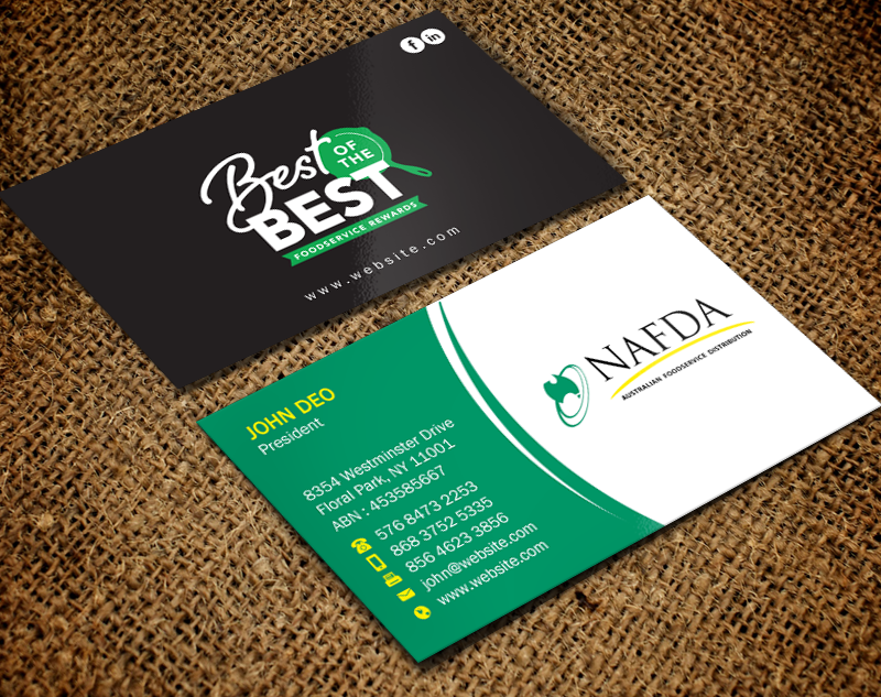 Design de Carte de Visite par Brand aid pour NAFDA Limited | Design #11028475