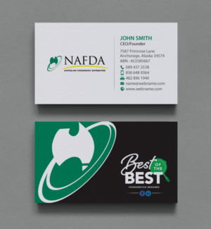 Business Card Design by chandrayaan.creative for NAFDA Limited | Design: #11005699