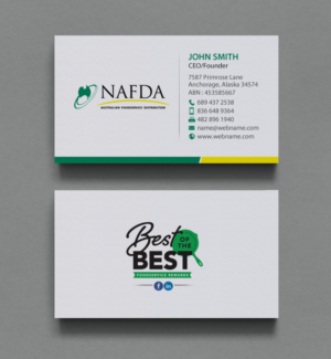 Business Card Design by chandrayaan.creative for NAFDA Limited | Design: #11005702