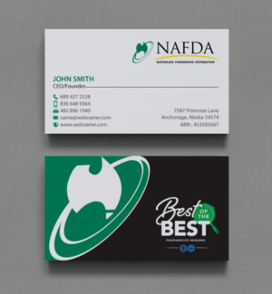 Business Card Design by chandrayaan.creative for NAFDA Limited | Design: #11005705