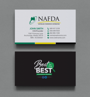 Business Card Design by chandrayaan.creative for NAFDA Limited | Design: #11005709