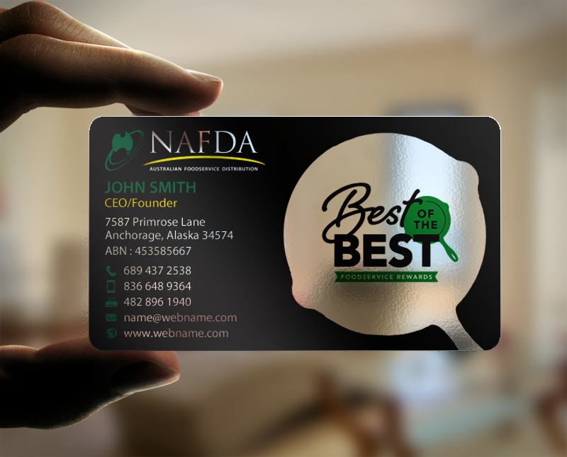 Design de Carte de Visite par chandrayaan.creative pour NAFDA Limited | Design #11005710