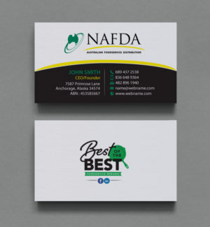 Business Card Design by chandrayaan.creative for NAFDA Limited | Design: #11005711