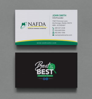Business Card Design by chandrayaan.creative for NAFDA Limited | Design: #11005714