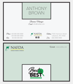 Business Card Design by Da Miracle for NAFDA Limited | Design #11049786