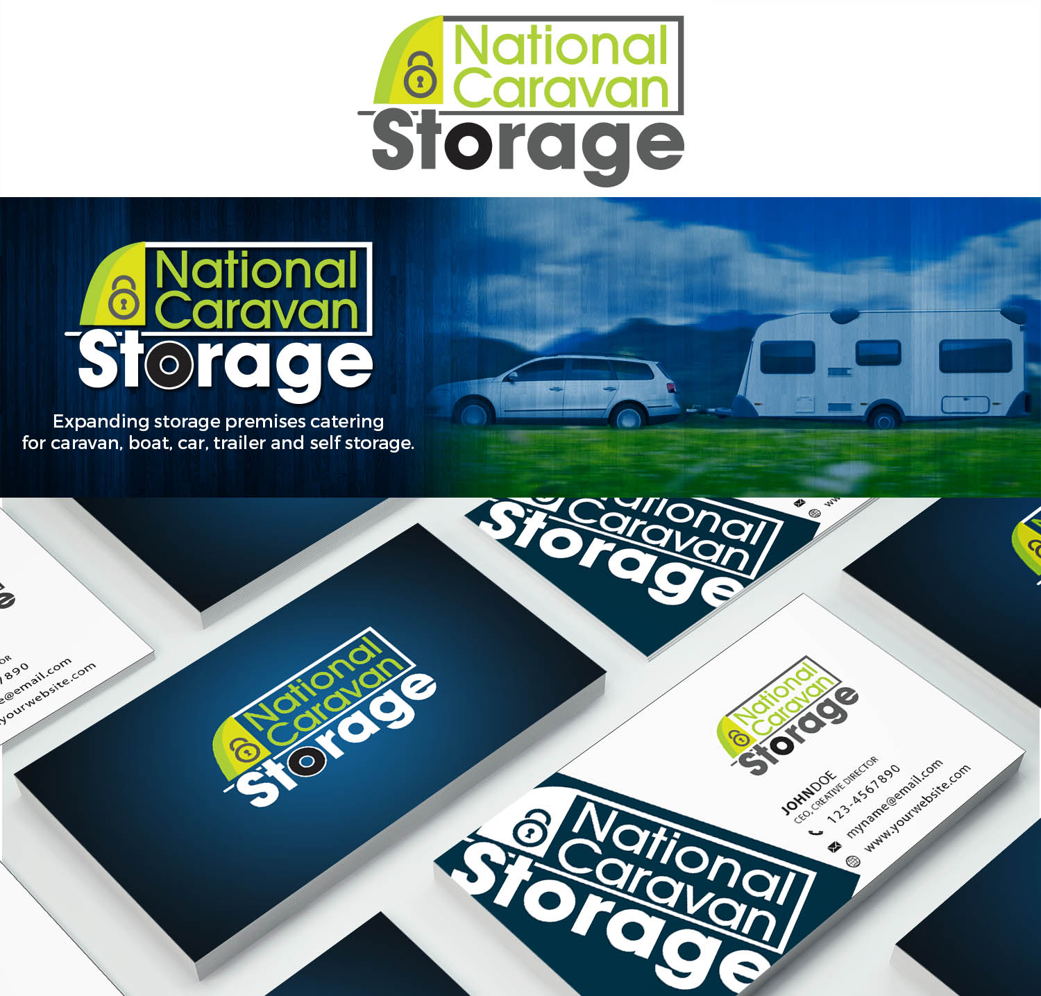 Logo Design by Prince Lei for National Caravan Storage | Design #11088906