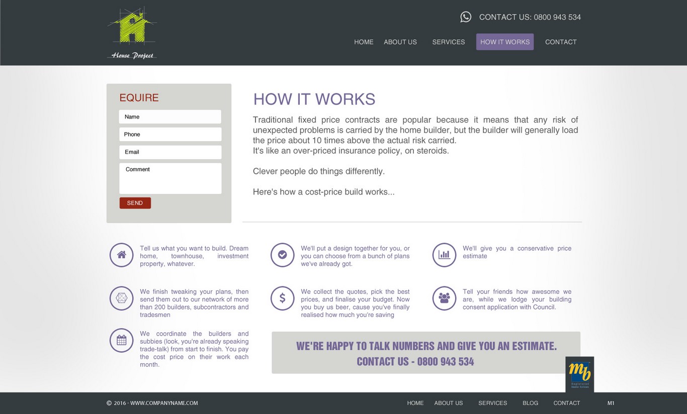 Diseño Web por pb para Webber Projects Ltd | Diseño #11020309