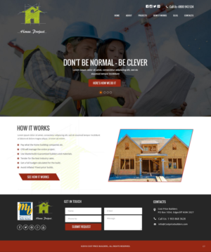 Diseño Web por pb para Webber Projects Ltd | Diseño: #11020333