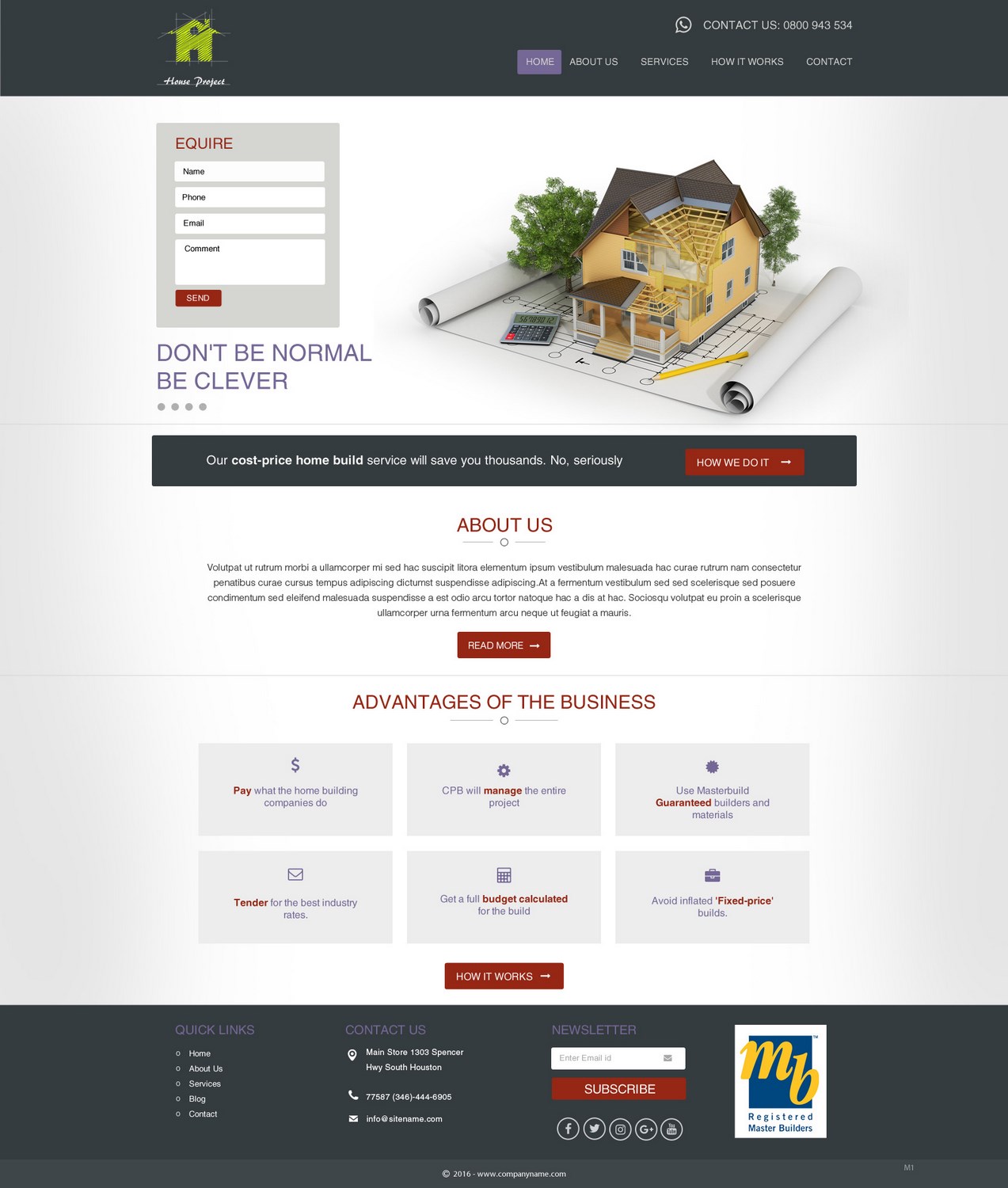Web Design by pb for Webber Projects Ltd | Design #11038732