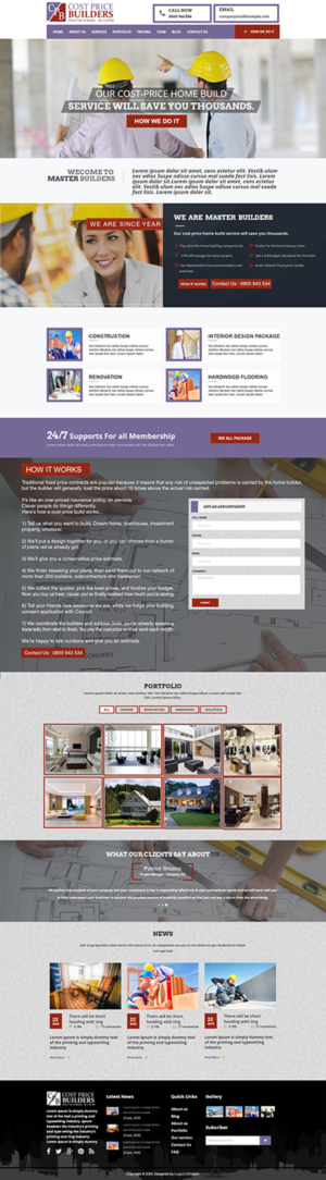 2 Funky Pages + EASY stock logo = Construction Website | Diseño Web por bdesigner9