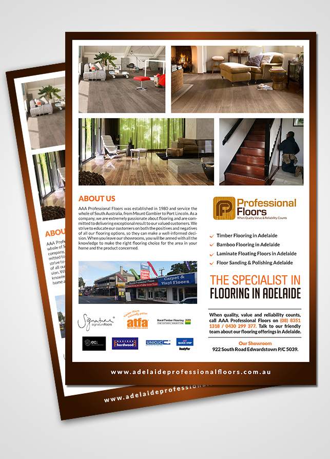 Diseño de Flyer por creative.bugs para AAA.Professional Floors | Diseño #11042038