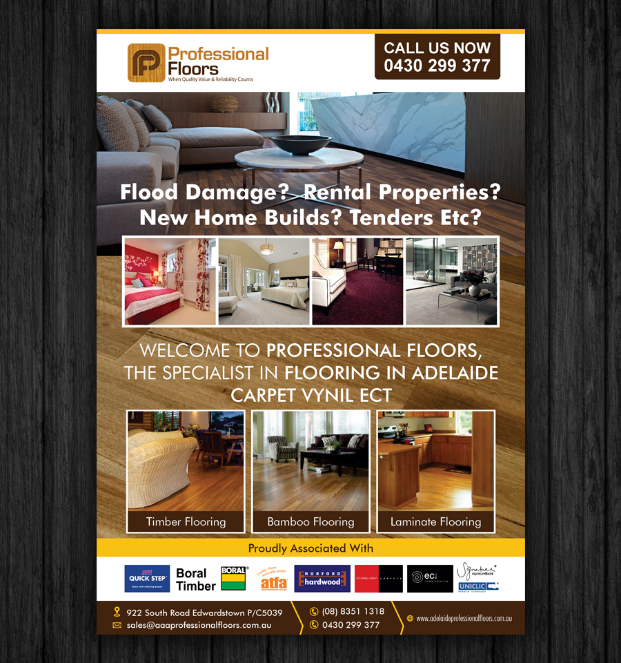 Diseño de Flyer por ecorokerz para AAA.Professional Floors | Diseño #11012907