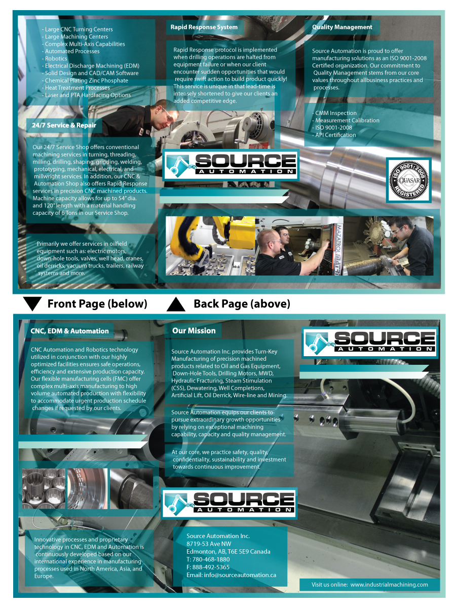 Brochure Design by Tjax for Source Automation Inc | Design #2326060